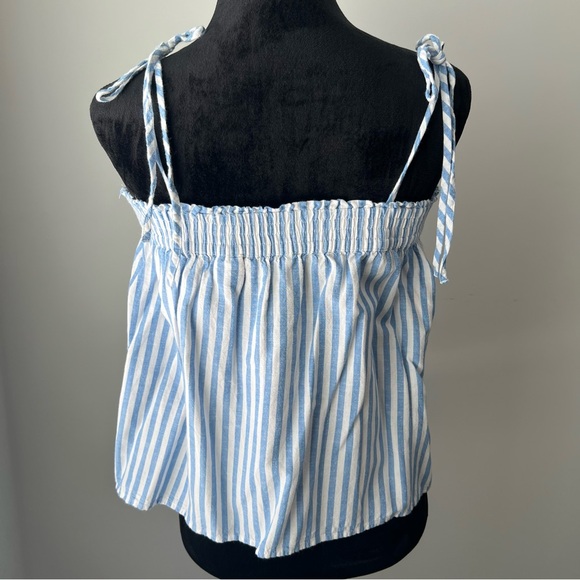 Levi's Light Blue and White Striped Camisole - M - Picture 4 of 6